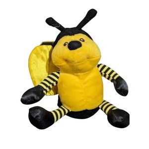Logo Bear Stuffed Bumblebee Plush Toy - Soft & Cuddly - 8" Yellow Black